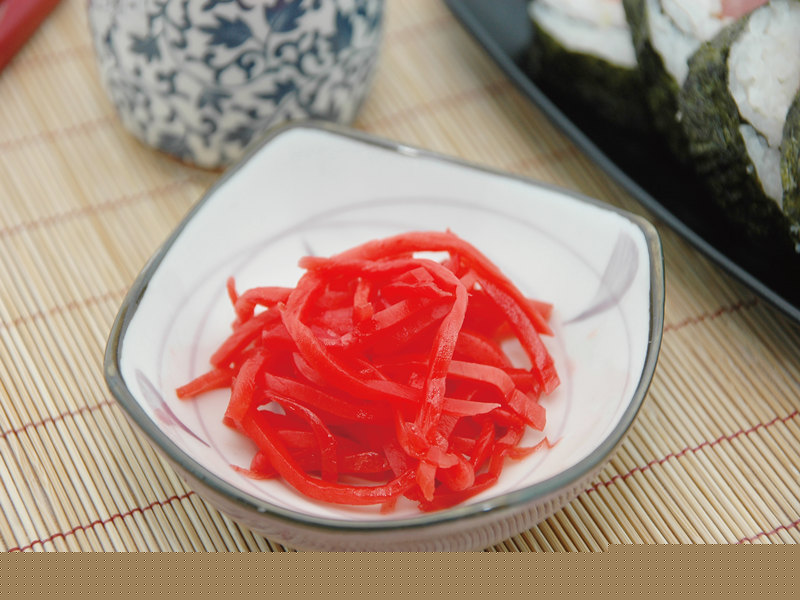 Shredded red ginger